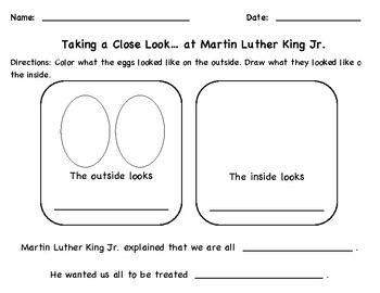 Preview of Martin Luther King Jr. Activity: Teaching Equality