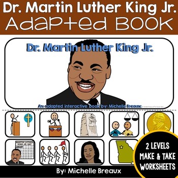 Preview of Martin Luther King Jr. Adapted Interactive Book--Autism, Special Education