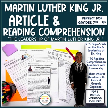 Preview of Martin Luther King Jr. Article & Reading Comprehension