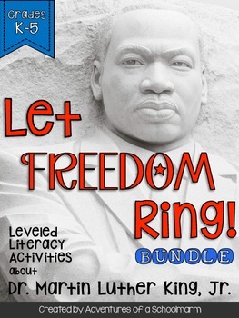 Preview of Martin Luther King Guided Reading K 1 2 3 4 5 Leveled Reader Activities