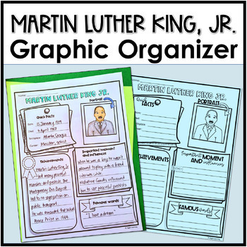 Preview of Martin Luther King Jr Biography Graphic Organizer 2nd, 3rd, 4th, 5th Grade