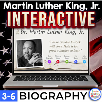 Preview of Martin Luther King Jr. Biography Interactive Activity- Learn About Black History