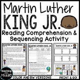 Martin Luther King Jr. Biography Reading Comprehension Bla