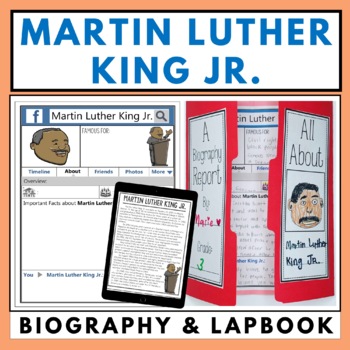 Preview of Martin Luther King Jr Biography Reading Passage & Research Project Black History