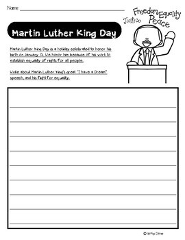 Martin Luther King Jr. Biography Research Activities by Kindergarten Kiosk