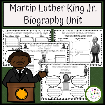 Preview of Martin Luther King Jr. Biography Unit | MLK Day | Black History Month