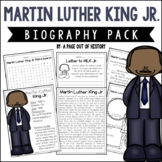 Martin Luther King Jr Biography Unit Pack Research Project