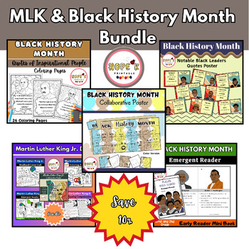 Preview of Martin Luther King Jr. & Black History Month Activities Bundle