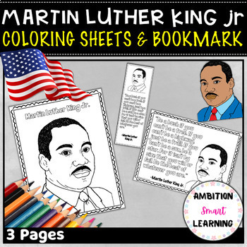 Martin Luther King Jr. Black History Month Coloring Sheets and ...