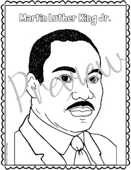 Martin Luther King Jr. Black History Month Coloring Sheets and ...