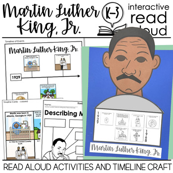 Preview of Martin Luther King Jr. Black History Month Craft and Interactive Read Aloud