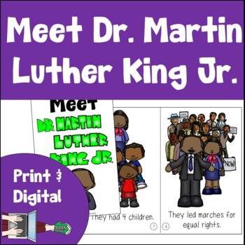 Preview of Martin Luther King Jr Book Print and Digital