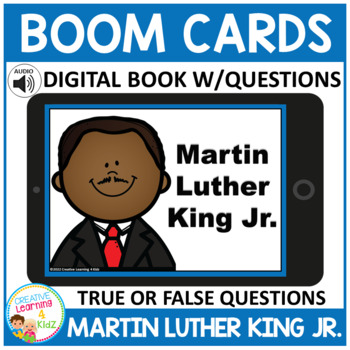 Preview of Martin Luther King Jr. Book w/Questions Boom Cards