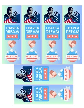 Preview of Martin Luther King, Jr Bookmark Set, 4 Designs