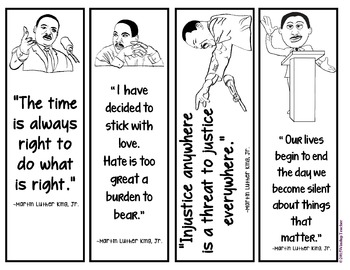 Martin Luther King, Jr. Bookmarks by Windup Teacher  TpT