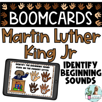 Preview of Martin Luther King Jr Boom Cards! MLK Identify Beginning Sounds
