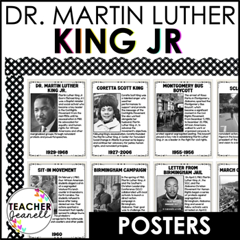 Preview of Martin Luther King Jr Bulletin Board | Black History Month Posters | MLK Jr Day
