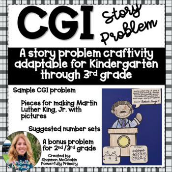 Preview of Martin Luther King, Jr.  CGI Word Problem Project | Math Story Problem