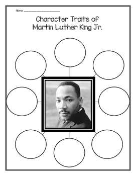 Preview of Martin Luther King Jr. - Character Traits
