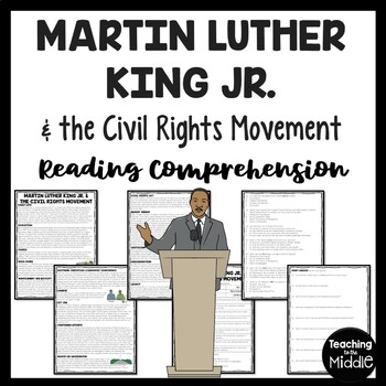 Preview of Martin Luther King Jr. Civil Rights Reading Comprehension Black History January