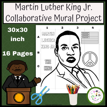 Preview of Martin Luther King Jr. Collaborative Mural Project |MLK Day |Black History Month