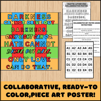 Preview of Martin Luther King Jr- Collaborative Poster -MLK Day Bulletin Board - Activities