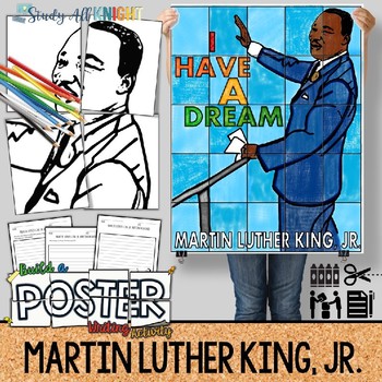 Preview of Martin Luther King Jr, Collaborative Poster, Writing Activity