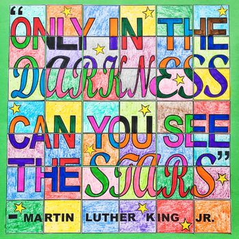 Preview of Martin Luther King Jr. - Collaborative, Ready-To-Color, 42-Piece Art Poster