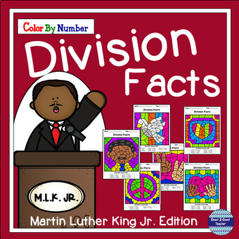 Preview of Martin Luther King Jr. Color By Number Division
