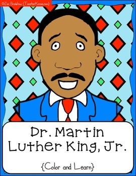 Mlk Color Learn Book Martin Luther King Jr By Teacher Karma