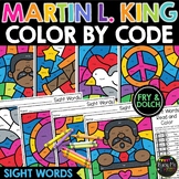 Martin Luther King Jr Color by Code Sight Words Activity C