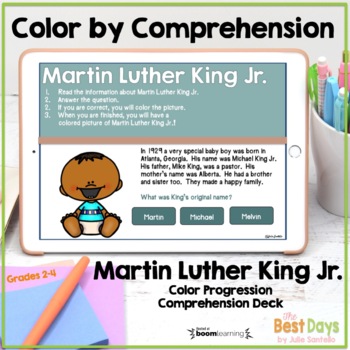 Preview of Martin Luther King Jr. Color by Comprehension