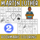 Martin Luther King Jr Coloring Bookmarks | Black History M
