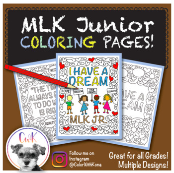 Preview of Martin Luther King Jr. MLK Coloring Pages!