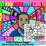 Martin Luther King Jr Coloring Page MLK Day Portrait Pop A