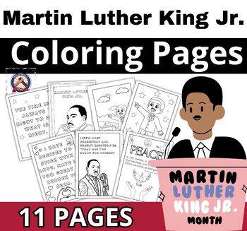 Preview of Martin Luther King Jr. Coloring Pages MLK Day | January activities
