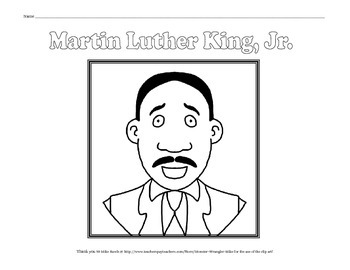 Martin Luther King, Jr. Coloring Pages by MyAceStraw | TPT