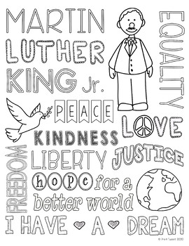 Martin Luther King Jr. Coloring Pages by Pre-K Tweets | TPT