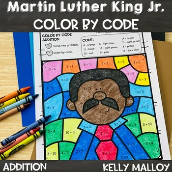 Preview of Black History Month Coloring Pages Sheets MLK Jr. Color by Number Activities