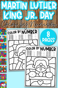Preview of Martin Luther King Jr Coloring Pages Color By Number