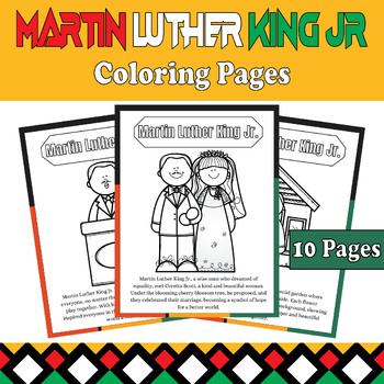 Preview of Martin Luther King Jr. Coloring Pages | Educational Resource for MLK Day