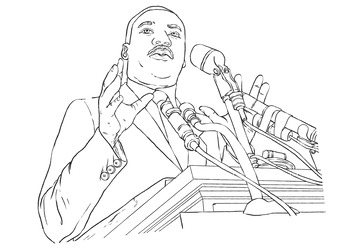 Martin Luther King, Jr. Coloring Pages - MLK Coloring Pages - MLK ...