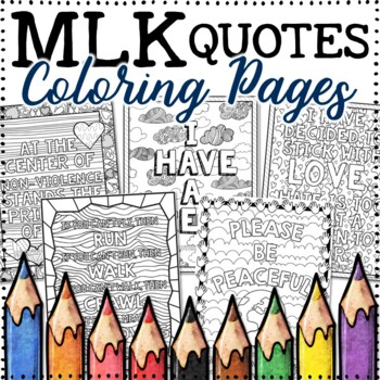 Preview of Martin Luther King, Jr. Coloring Pages | MLK Coloring Pages | MLK Activities