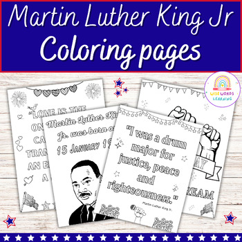 Preview of Martin Luther King Jr Coloring Pages, Black History Month Coloring Sheets
