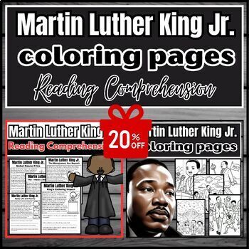 Preview of Martin Luther King, Jr. Coloring Pages-Reading Comprehension - MLK Activities