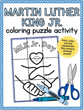 Preview of Martin Luther King Jr. Coloring Puzzle Activity