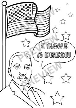 Martin Luther King Jr. Coloring Tracing - 