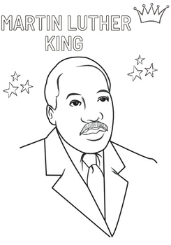 Martin Luther King Jr. Coloring pages by The Corner of Discoveries