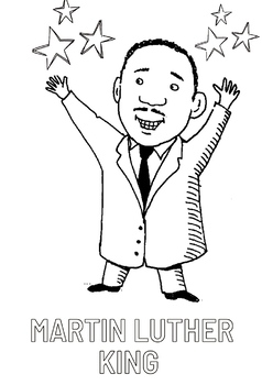 Martin Luther King Jr. Coloring pages by The Corner of Discoveries