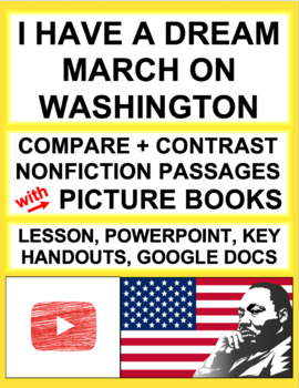 Preview of Martin Luther King Jr |Compare & Contrast Passages | Printable & Digital